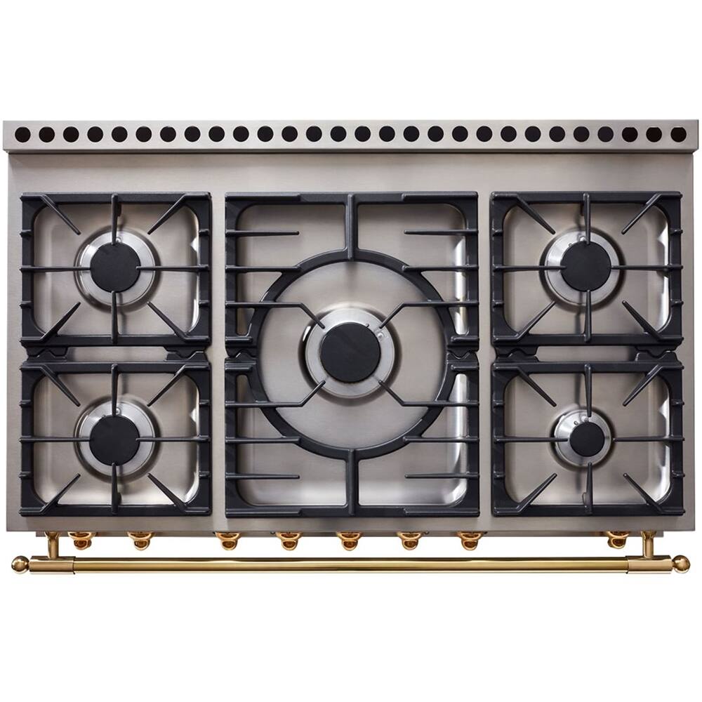 CornuFe - Freestanding Double Oven Dual Fuel Convection Range - Dark Navy Blue With Stainless Steel Trim - Alt_View_Standard_11
