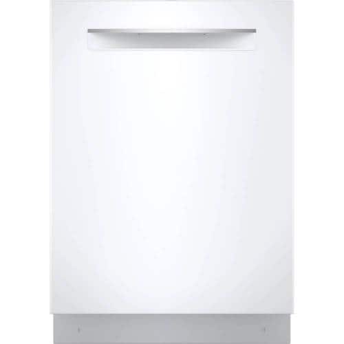 Bosch - 500 Series 24" Top Control Built-In Dishwasher with Stainless Steel Tub, 3rd Rack, 44 dBa - White - Front_Standard