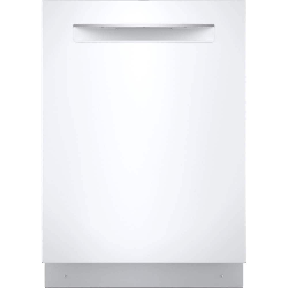 Bosch - 500 Series 24" Top Control Built-In Dishwasher with Stainless Steel Tub, 3rd Rack, 44 dBa - White - Front_Zoom
