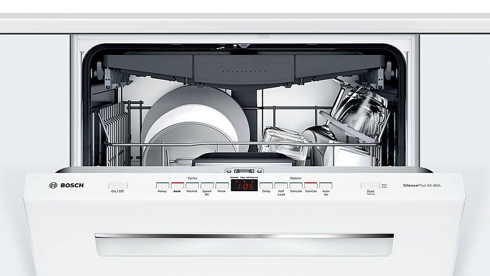 Bosch - 500 Series 24" Top Control Built-In Dishwasher with Stainless Steel Tub, 3rd Rack, 44 dBa - White - Alt_View_Standard_11