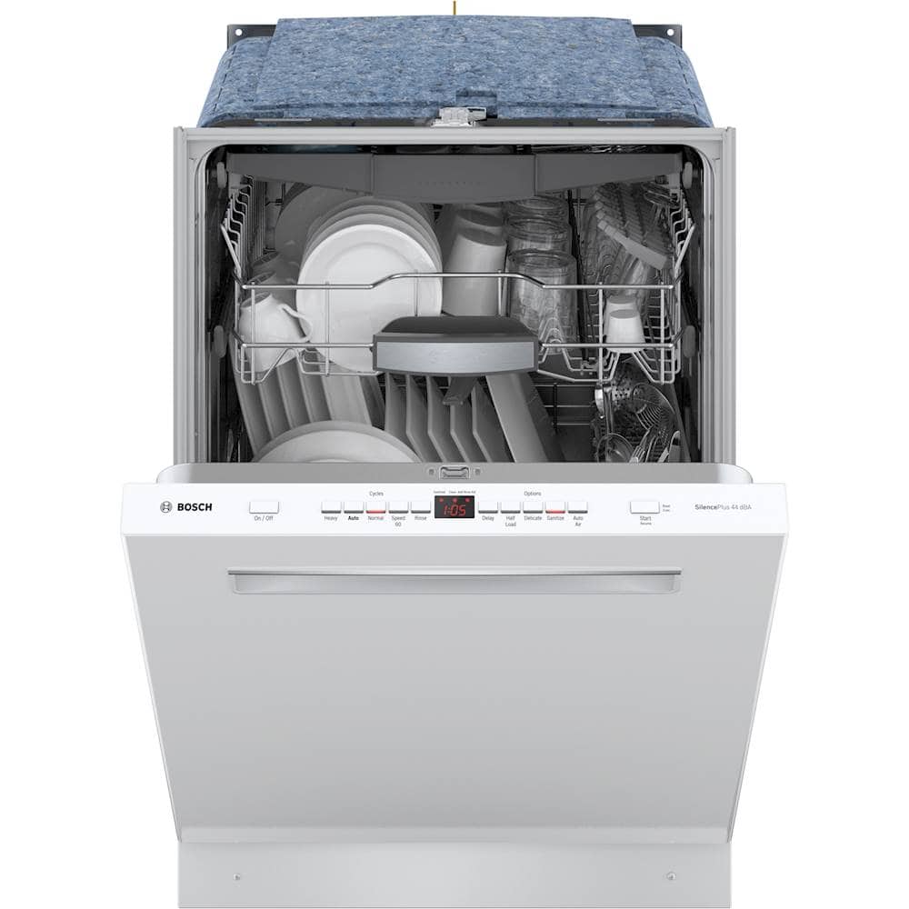 Bosch - 500 Series 24" Top Control Built-In Dishwasher with Stainless Steel Tub, 3rd Rack, 44 dBa - White - Alt_View_Standard_14