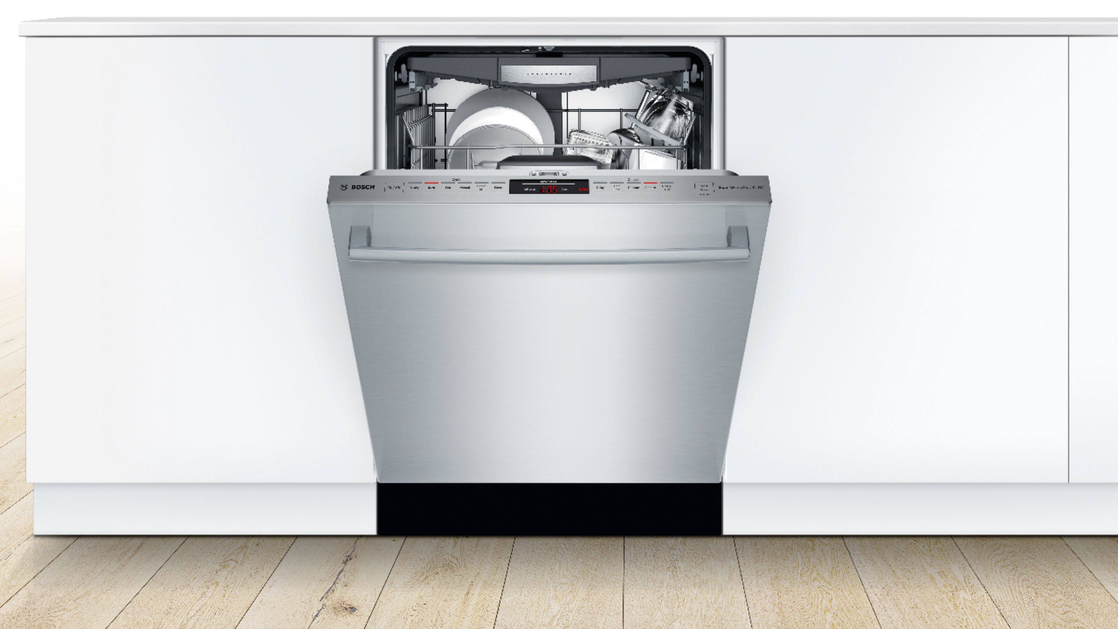 Bosch - 800 Series 24" Top Control Built-In Dishwasher with CrystalDry, Stainless Steel Tub, 3rd Rack, 42 dBa - Stainless steel - Alt_View_Standard_16