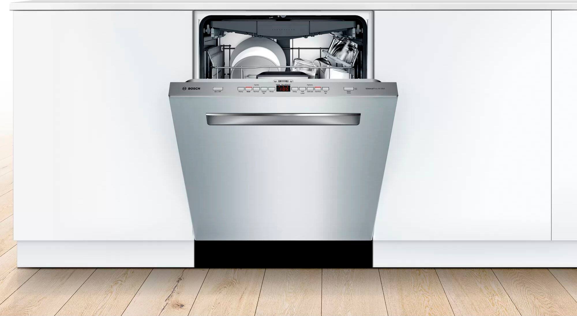 Bosch - 500 Series 24" Top Control Built-In Dishwasher with AutoAir, Stainless Steel Tub, 3rd Rack, 44 dBa - Stainless steel - Alt_View_Standard_17