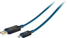Insignia - 9' Micro-USB-to-USB Type A Cable - Blue