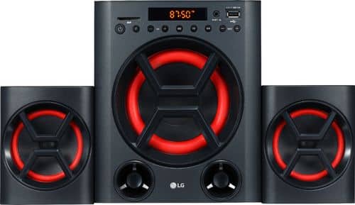 LG - XBOOM 40W Speaker System and Subwoofer Combo Set - Red/Black