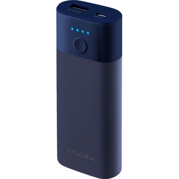 Insignia - 5000 mAh Portable Charger for Most Mobile Devices - Midnight