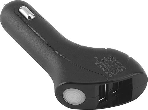 Dynex - 2-Port Vehicle Charger - Black