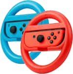 Rocketfish - Joy Con Racing Wheel Two Pack For Nintendo Switch - Red/Blue