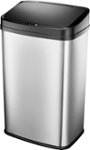 Insignia - 13 Gal. Automatic Trash Can - Stainless Steel