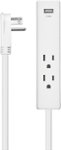 Insignia - 2-Outlet/1-USB Power Strip - White