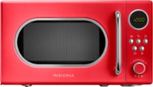 Insignia - 0.7 Cu. Ft. Retro Compact Microwave - Red