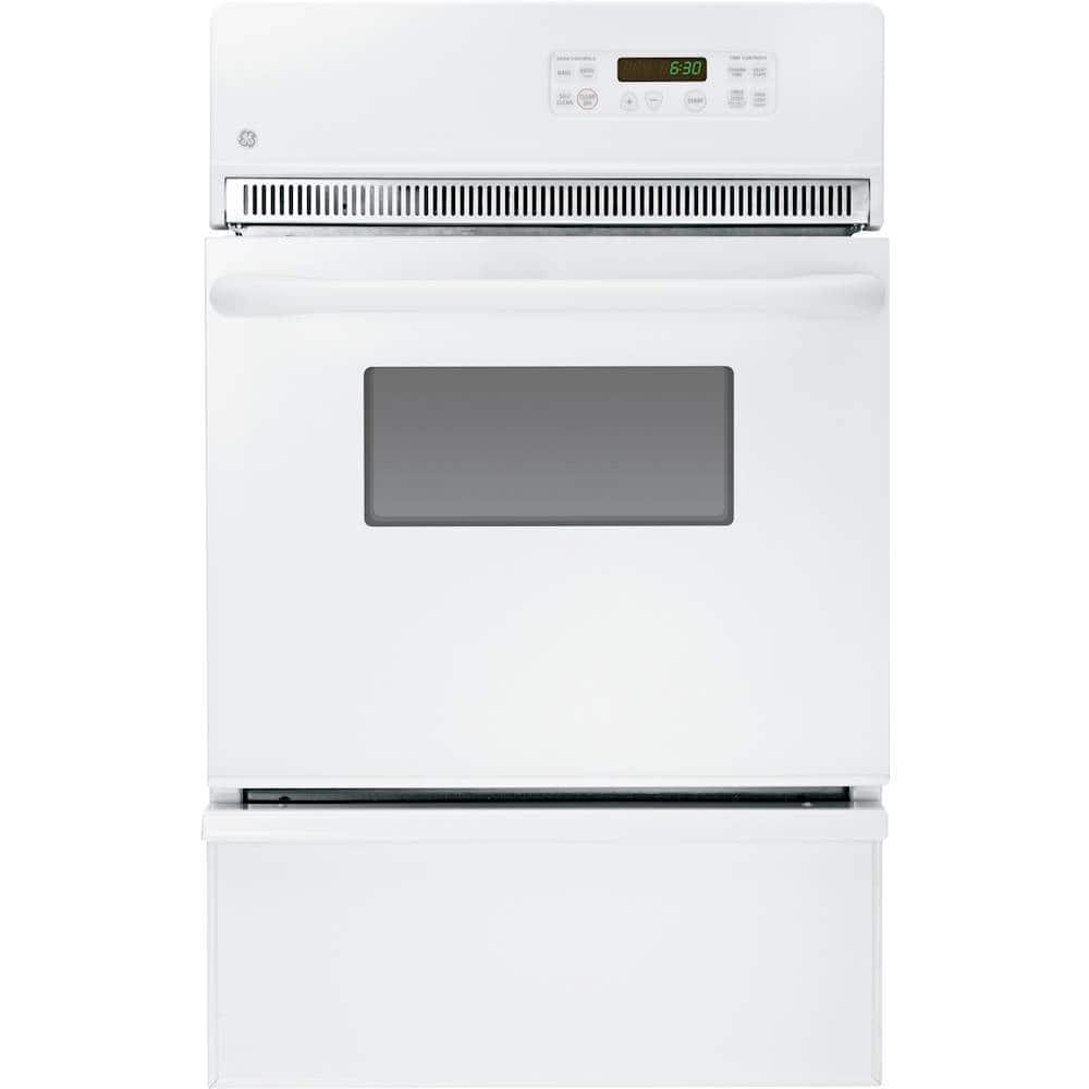 GE - 24" Built-In Single Gas Wall Oven - White On White - Front_Zoom