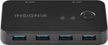 Insignia - 4-Port USB 3.0 Hub - Black