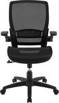 Insignia - Ergonomic Mesh Office Chair with Adjustable Arms - Black