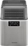 Insignia - 44 Lb. Portable Clear Ice Maker with Auto Shut-off - Stainless steel