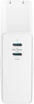 Insignia - 140W Dual Port USB-C Compact Wall Charger Kit for MacBook Pro 16” & Other Devices - White