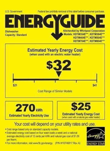 KitchenAid - 24" Tall Tub Built-In Dishwasher - Black - Energy_Guide