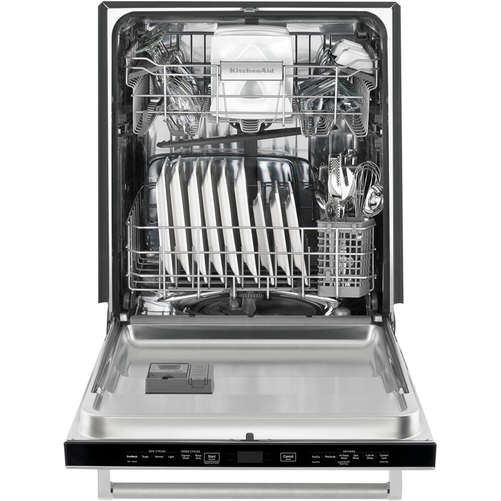 KitchenAid - 24" Top Control Tall Tub Built-In Dishwasher with Stainless Steel Tub - Stainless steel - Alt_View_Standard_12