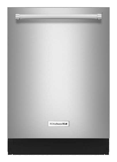 KitchenAid - 24" Top Control Built-In Dishwasher with Stainless Steel Tub - Stainless steel - Front_Standard