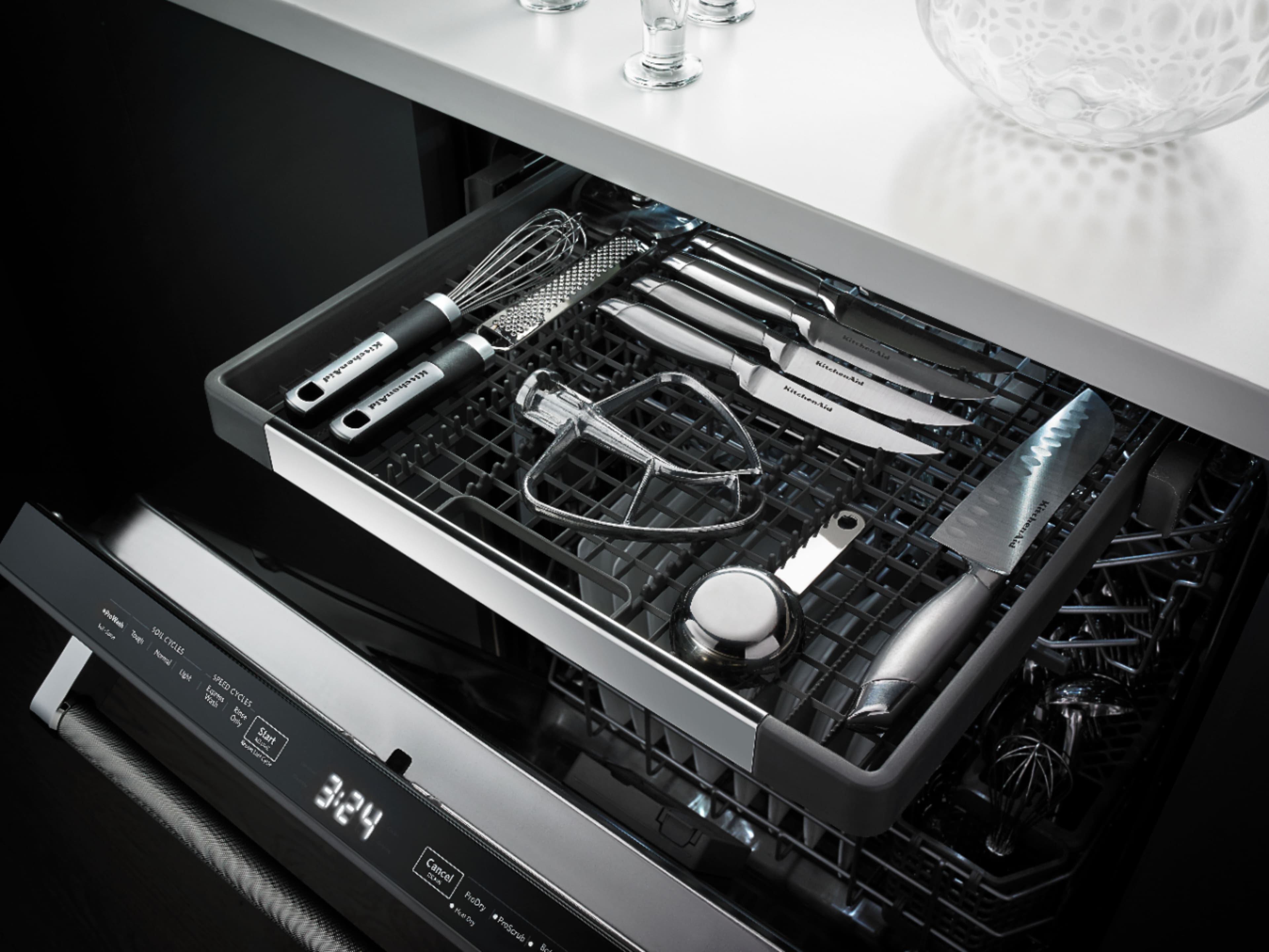 KitchenAid - 24" Top Control Built-In Dishwasher with Stainless Steel Tub - Stainless steel - Alt_View_Standard_13