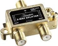 Rocketfish - 2-Way Coaxial Splitter - Gold