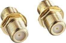 Rocketfish - Coaxial Cable Couplers (2-Pack) - Gold