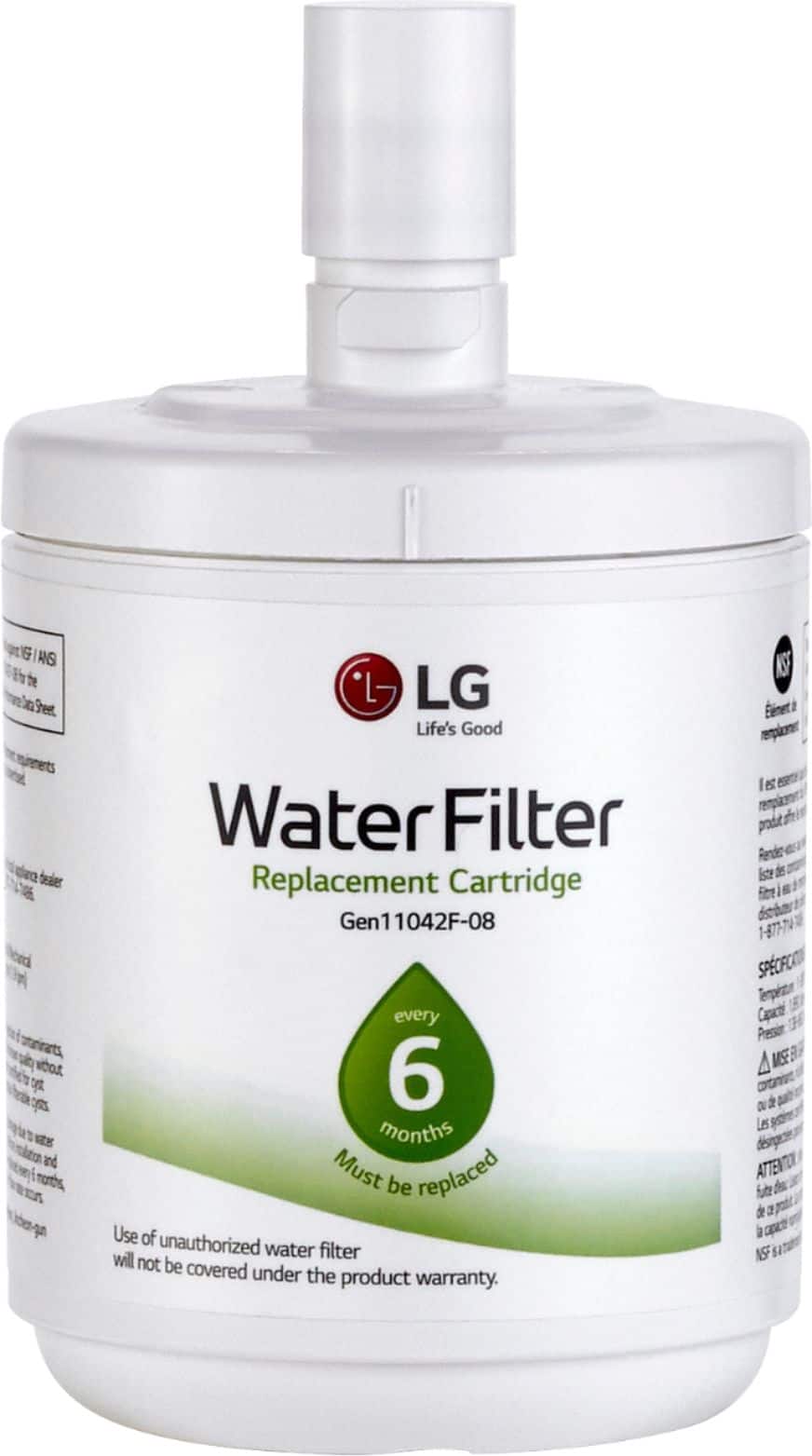 LG - Replacement Water Filter for Select LG Refrigerators - Front_Zoom