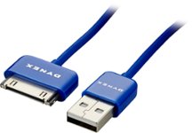 Dynex - Apple MFi Certified 3' USB-to-Apple® 30-Pin Charge-and-Sync Cable - Sapphire
