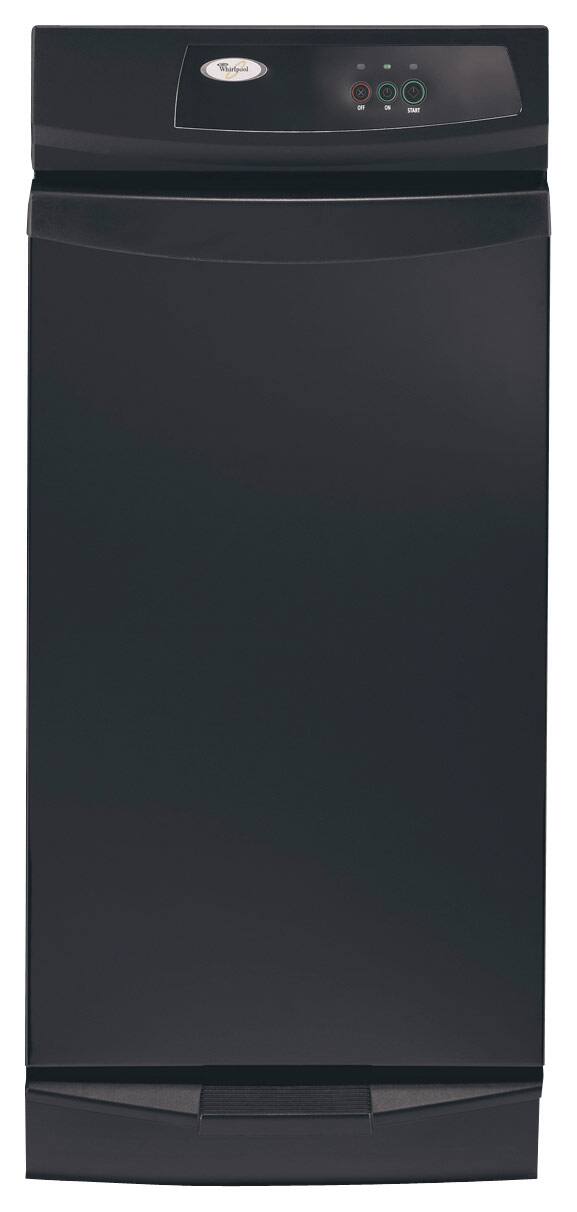 Whirlpool - Gold 1.4 Cu. Ft. Convertible Trash Compactor - Black - Front_Standard