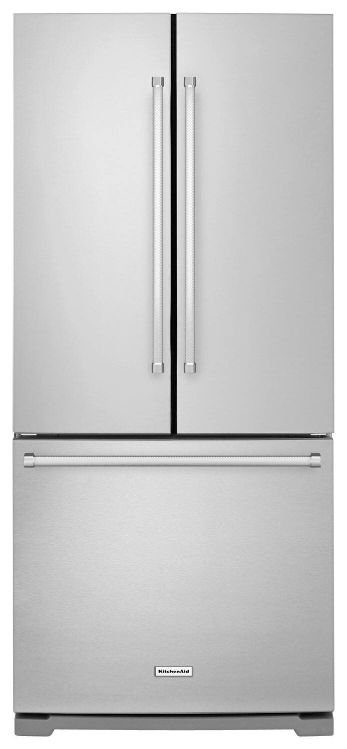 KitchenAid - 19.7 Cu. Ft. French Door Refrigerator - Stainless steel - Front_Standard