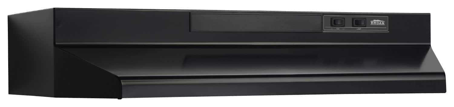 Broan - 30" Convertible Range Hood - Black - Front_Standard