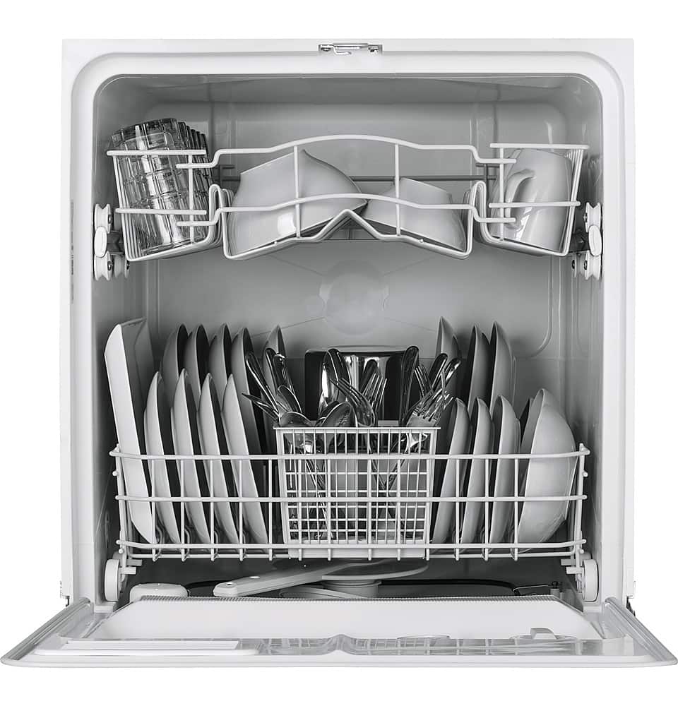 GE - 24" Built-In Dishwasher - White on White - Alt_View_Standard_14