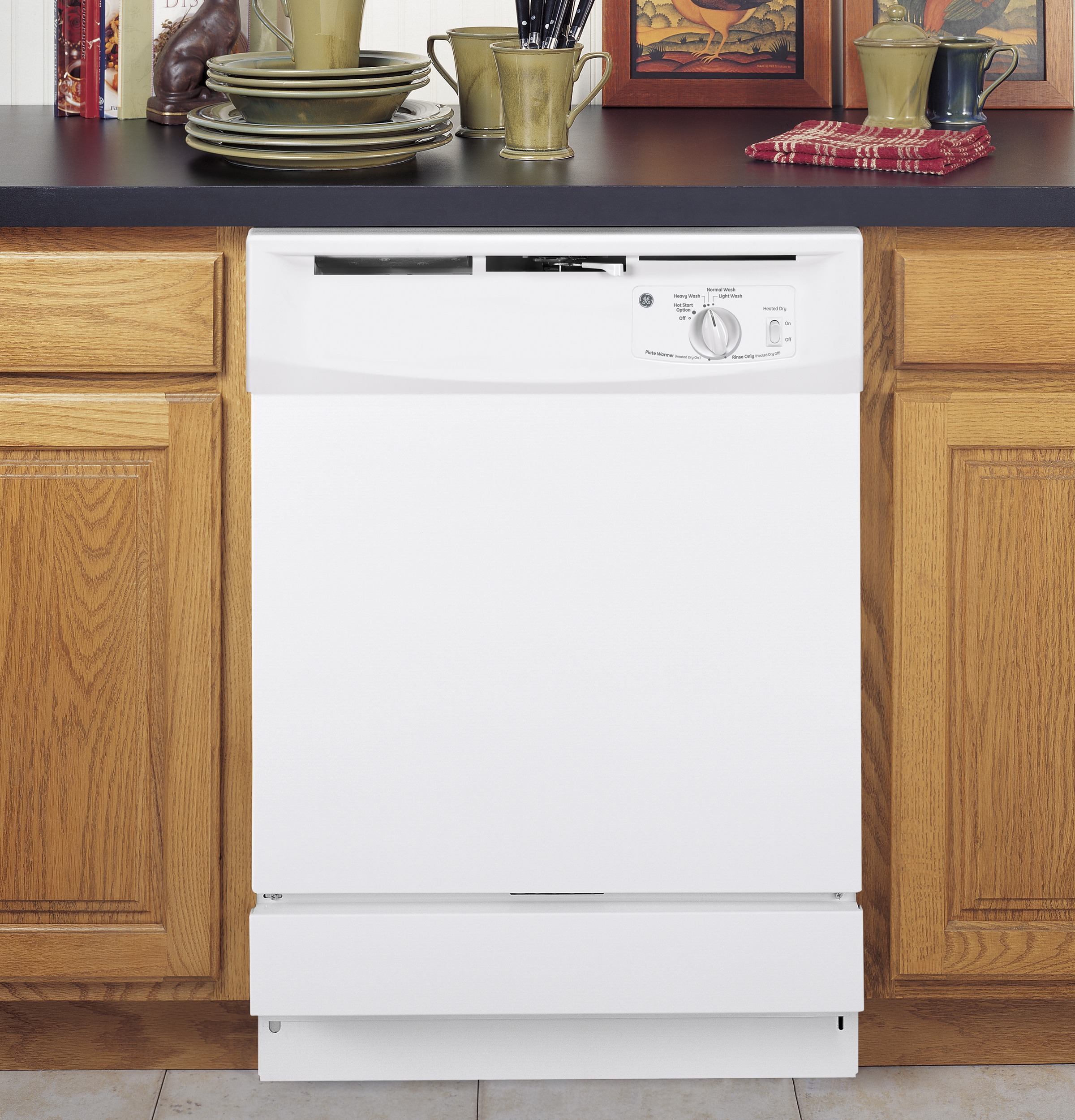 GE 24" BuiltIn Dishwasher White on White at Pacific Sales