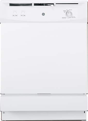 GE - Spacemaker 24" Built-In Dishwasher - White - Front_Standard
