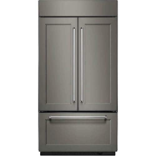 KitchenAid - 24.2 Cu. Ft. French Door Built-In Refrigerator - White - Front_Standard