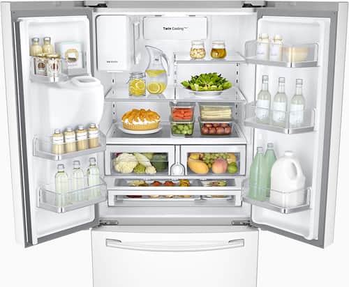 Samsung - 26 cu.ft. French Door with External Water and Ice Dispenser - White - Alt_View_Standard_11