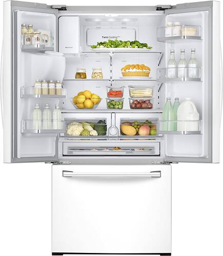 Samsung - 26 cu.ft. French Door with External Water and Ice Dispenser - White - Alt_View_Standard_1