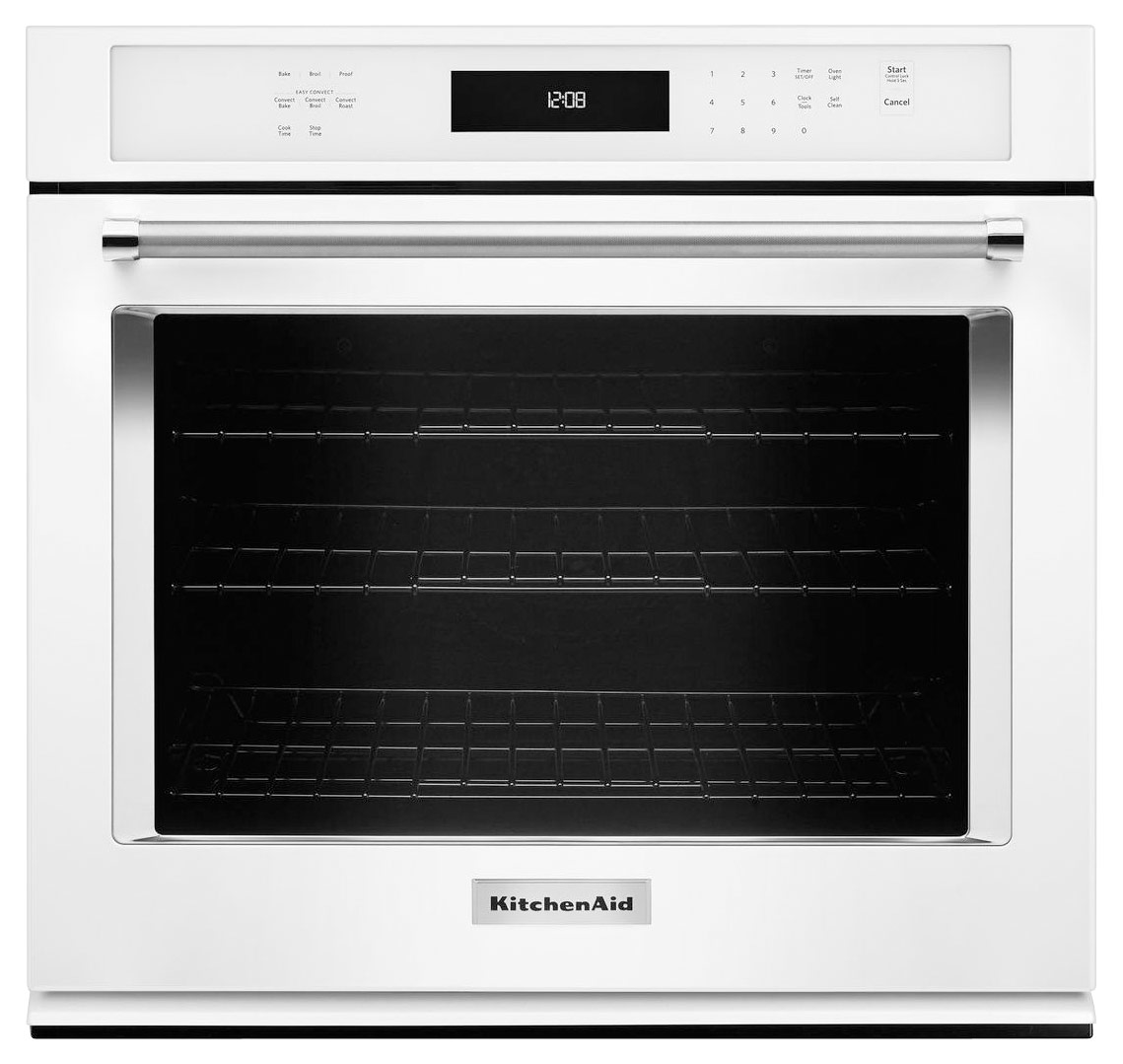 KitchenAid 30" BuiltIn Single Electric Convection Wall Oven White