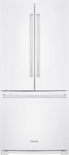 KitchenAid - 19.6 Cu. Ft. French Door Refrigerator - White - Front_Standard