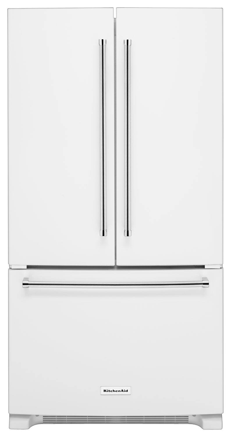 KitchenAid - 25.2 Cu. Ft. French Door Refrigerator - White - Front_Standard