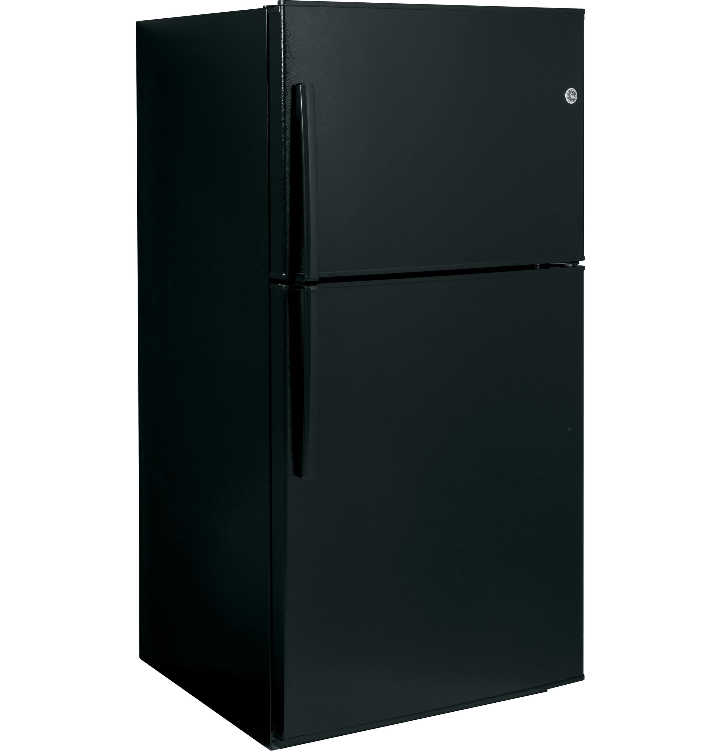 GE - 21.2 Cu. Ft. Top-Freezer Refrigerator - Black - Alt_View_Standard_12