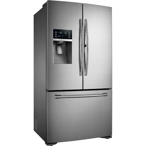 Samsung - 23 Cu. Ft. Counter Depth 3-Door Refrigerator with Food ShowCase - Stainless steel - Angle_Standard