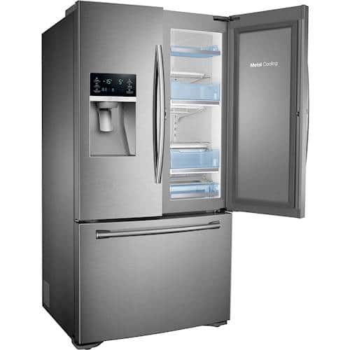 Samsung - 23 Cu. Ft. Counter Depth 3-Door Refrigerator with Food ShowCase - Stainless steel - Alt_View_Standard_11