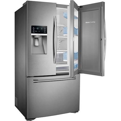 Samsung - 23 Cu. Ft. Counter Depth 3-Door Refrigerator with Food ...