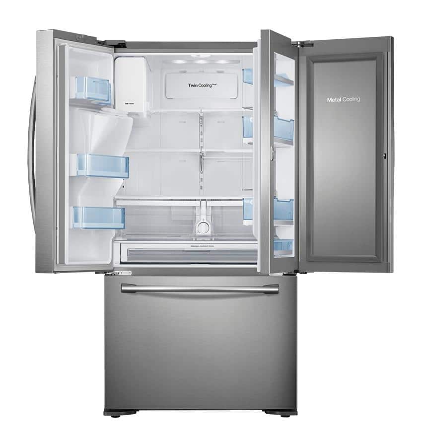 Samsung - 23 Cu. Ft. Counter Depth 3-Door Refrigerator with Food ShowCase - Stainless steel - Alt_View_Standard_1