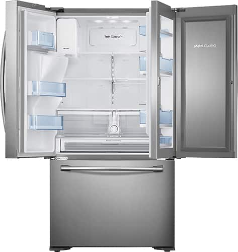 Samsung - 23 Cu. Ft. Counter Depth 3-Door Refrigerator with Food ...