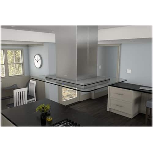 Zephyr - Essentials Europa Verona 42" Convertible Range Hood - Stainless steel and glass - Alt_View_Standard_11
