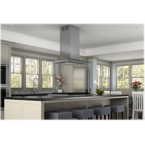 Zephyr - Essentials Europa Verona 42" Convertible Range Hood - Stainless steel and glass - Alt_View_Standard_12