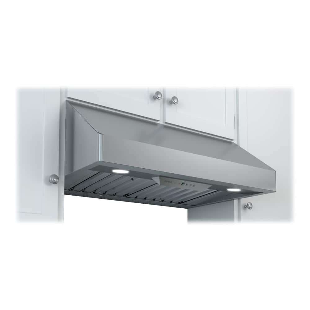 Zephyr - Power Tempest I Pro-Style 36" Convertible Range Hood - Stainless steel - Angle_Standard