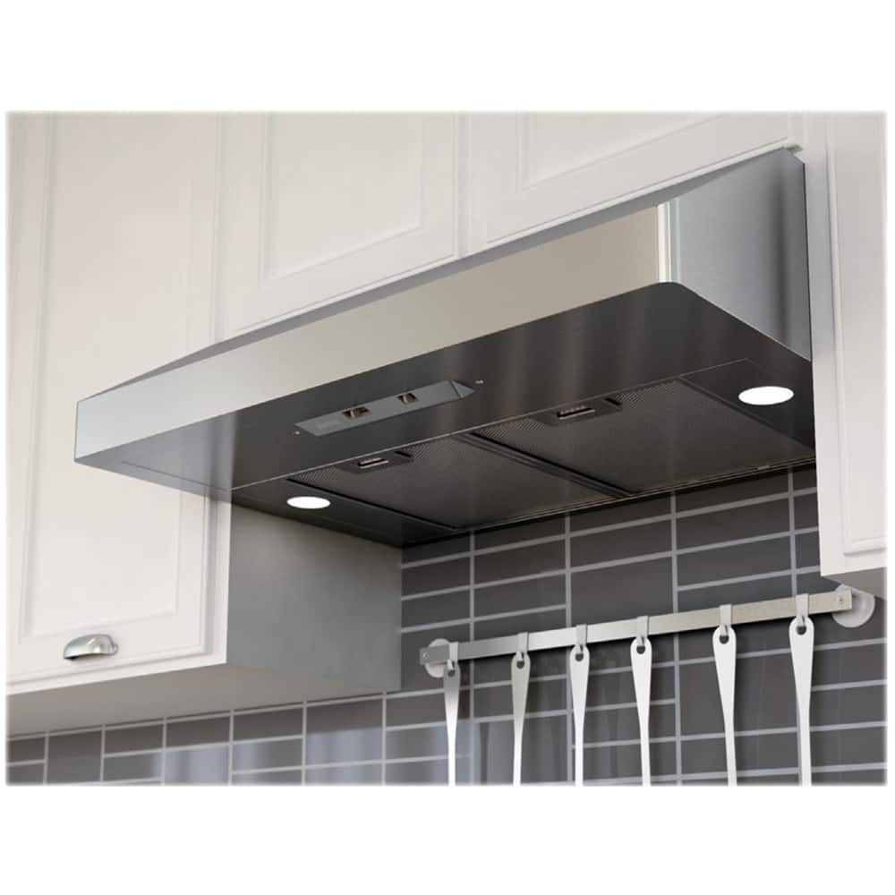 Zephyr - Essentials Power Gust Pro-Style 36" Convertible Range Hood - Stainless steel - Alt_View_Standard_11